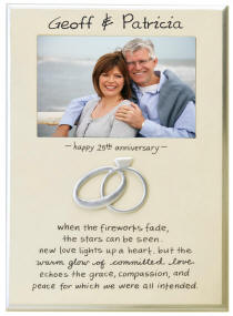 Personalized 25th Wedding Anniversary Frame