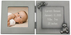 engraved baby photo frames