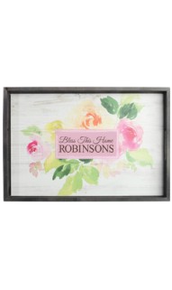 Personalized Floral Tray
