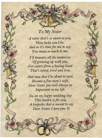 poems for sister. love you sister poems. i love