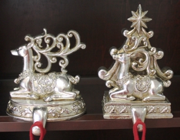 Pair Reindeer Stocking Hangers