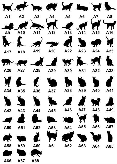 Cat Silhouette Designs