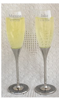Glitter Galore Champagne Toasting Glasses