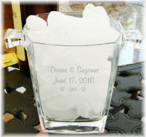 Personalized Etched Ice Bucket