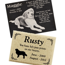 Personalized Pet Marble Memorial Plaques