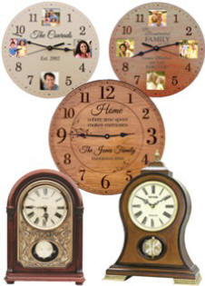 Personalized Wall Clocks and Mantel Clocks