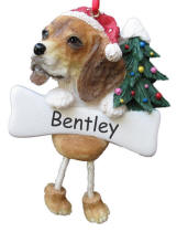 Beagle Dangling Dog Ornament