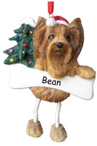 Yorkie Dangling Dog Ornament
