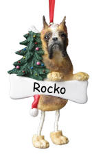 Boxer Dangling Dog Ornament