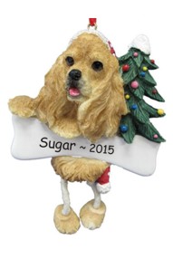 Cocker Spaniel Dangling Dog Ornament