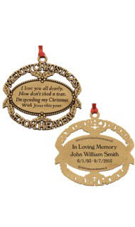 Gold Christmas From Heaven Ornament 