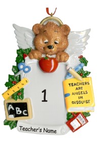 Personalized Angel Teacher Ornament