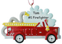 Personalized Fire Truck Christmas Ornament