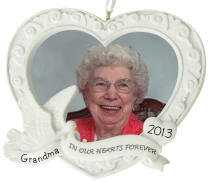 In Our Hearts Photo Frame Ornament