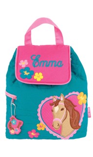 Personalised Girl Monkey Stephen Joseph Quilted Backpack for 