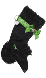 Hearth Hounds Personalized Black Poodle Christmas Stocking