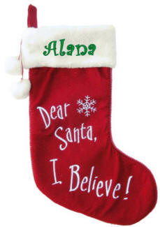 Santa, I Believe Christmas Stocking