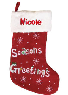 Seasons Greetings Christmas Stocking
