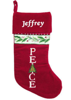 PEACE Christmas Stocking