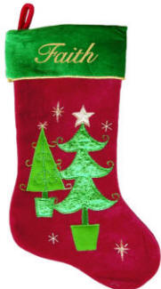 Double Tree Christmas Trees Stocking