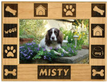 Personalized Wood Dog Photo Frame