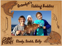 Personalized Dad's Fishing Buddies Frame