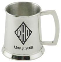 Personalized Mirror Finished Stainless Steel Tankard