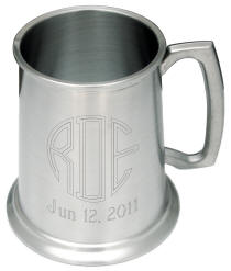 Personalized Satin Finish Pewter Tankard