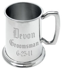 Personalized Mirror Finish Pewter Tankard