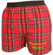 Personalized Plaid Flannel Boxer Short