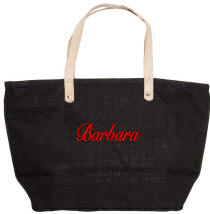 Black Jute Tote Bag