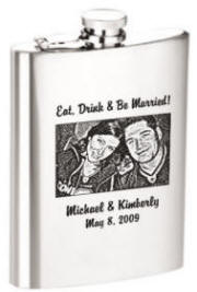 8 oz Photo or Logo Flask