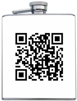custom printed qr code flask