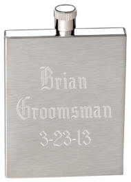 3 oz Engraved Stainless Steel Pocket  Flask