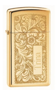 Slim Venetian Brass Zippo