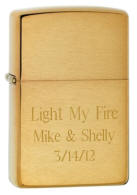 Classic Brushed Brass Zippo Lighter