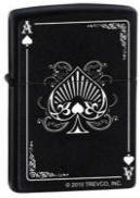 In Spades Matte Black Zippo