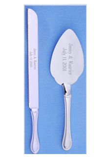 Personalized Two-Tone Wedding Server Set