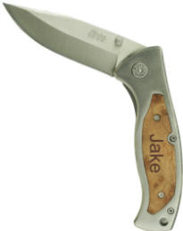 Personalized Stainless Steel Jack Knife with Belt Clip