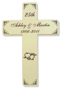 Personalized Large Cream Finish Cross