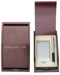 Personalized Boxed Pen and Calculator Set