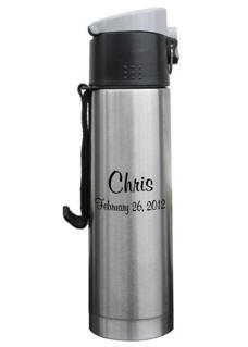 Personalized Flip Top Stainless Steel  Sport Bottle