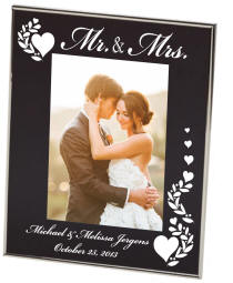 Mr. and Mrs. Black Newton Photo Frame