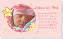 Personalized Pink Twinkle Baby Canvas Portrait