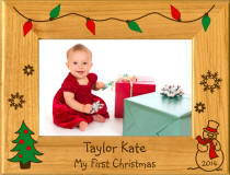 Personalized Baby's First Christmas Frame