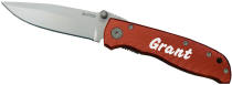 Red Diamond Cut Pocket Knife