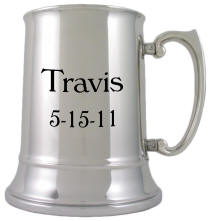 Personalized Classic Stainless Steel Double Wall Tankard