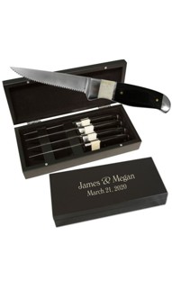 Personalized Steak Knife Set with Storage Box