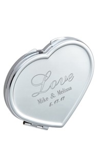 Mirror Finish Heart Shaped Mirror Compact