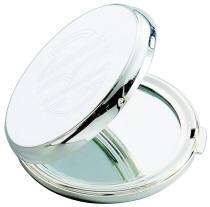 Engraved Mirror Finish Round Compact